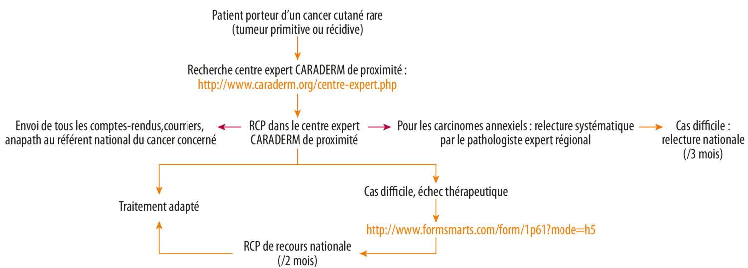 Réseau CARADERM et cancers rares cutanés - Figure 1
